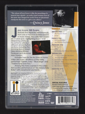 RARE DVD ☆ Bill Evans Live 64 & 75 ☆ (Musique - Concert) Comme