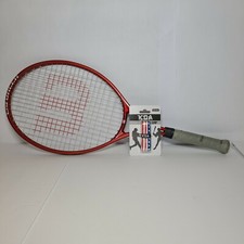 Wilson Enforcer Tennis Racquet Red Custom Grip Tape 4 3/8 Tension 50 - 60 Lbs