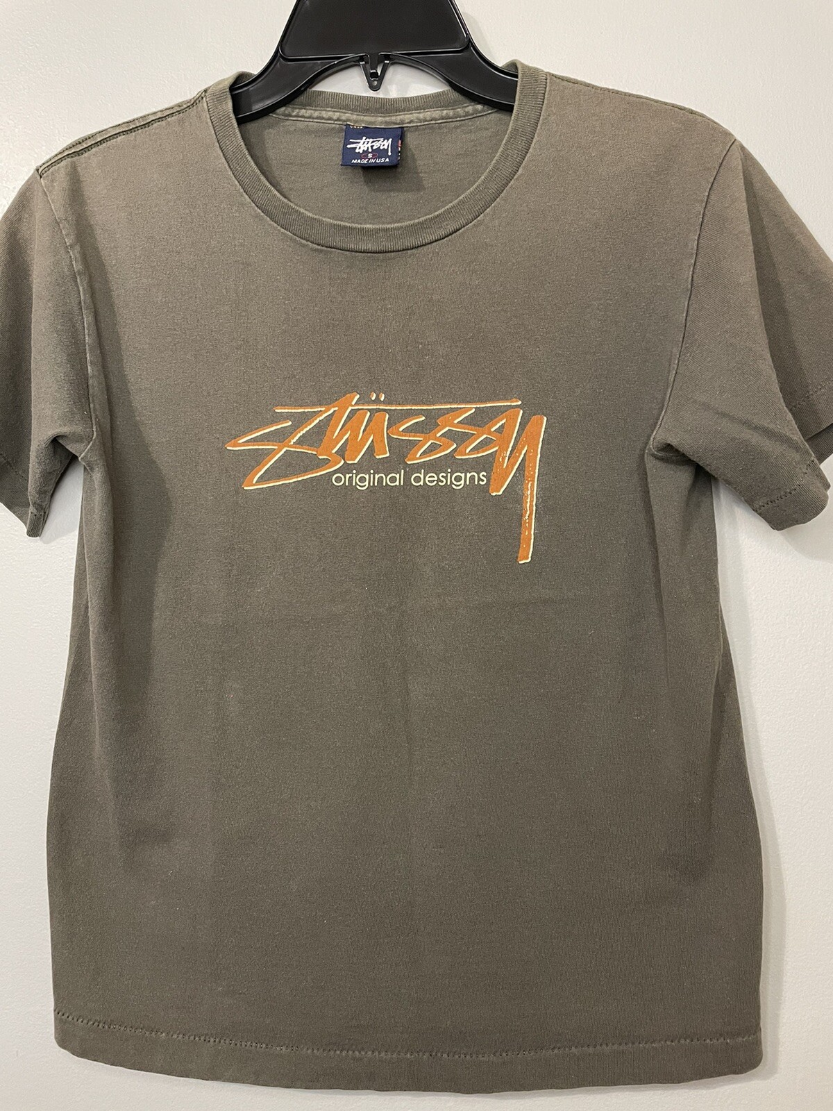 vintage stussy t shirt single stitch mens small made in usa rare and flawless
