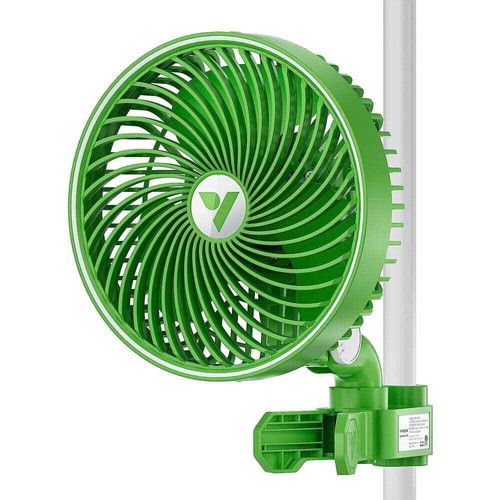AeroWave Portable 6 in. Smart Wi-Fi Control Clip Desk Fan in Green with Fully-Ad