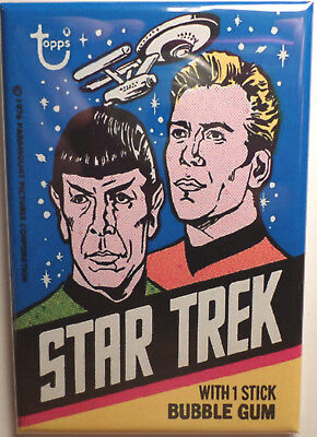 Star Trek MAGNET 2/"x3/" Refrigerator Locker Trading Card Wrapper Bubble Gum