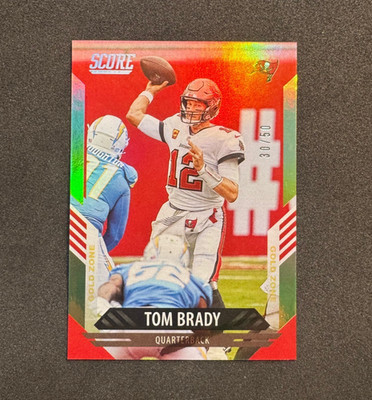 2021 Score Tom Brady #12 Gold Zone Numbered 30 /50 Rare GOAT