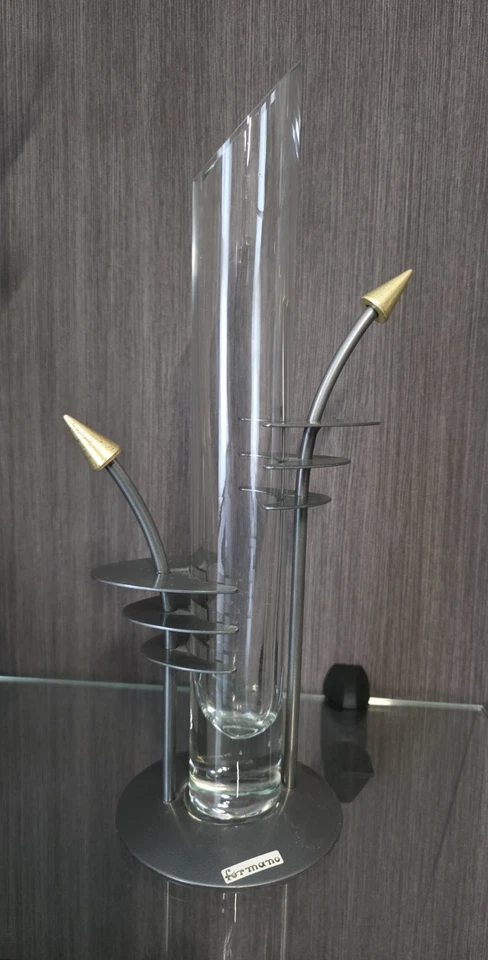 formano Vase, Metall Messing Glas