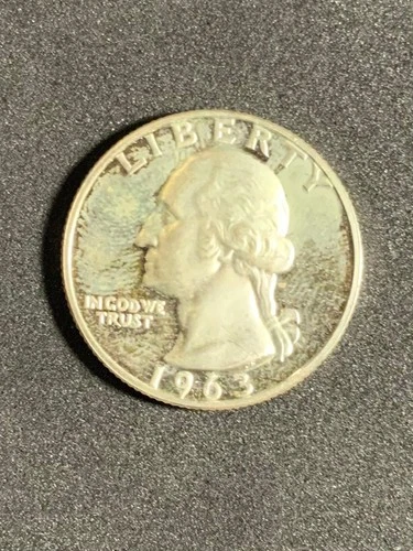 Uncirculated Proof 1963 Philadelphia Mint Silver Washington Quarter
