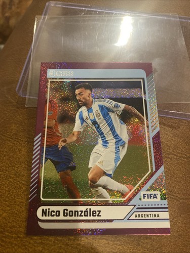 2024 Panini Donruss FIFA Nico Gonzalez Purple /25 Argentina - Picture 7 of 8