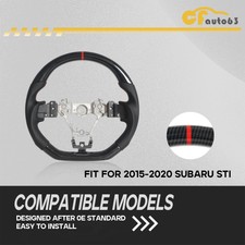 Hydro Dip Carbon Fiber Sport Steering Wheel Fit 15-21 Subaru Sti Wrx Levorg Hydro Dip Carbon Fiber Sport Steering Wheel Fit 15-21 Subaru Sti Wrx Levorg