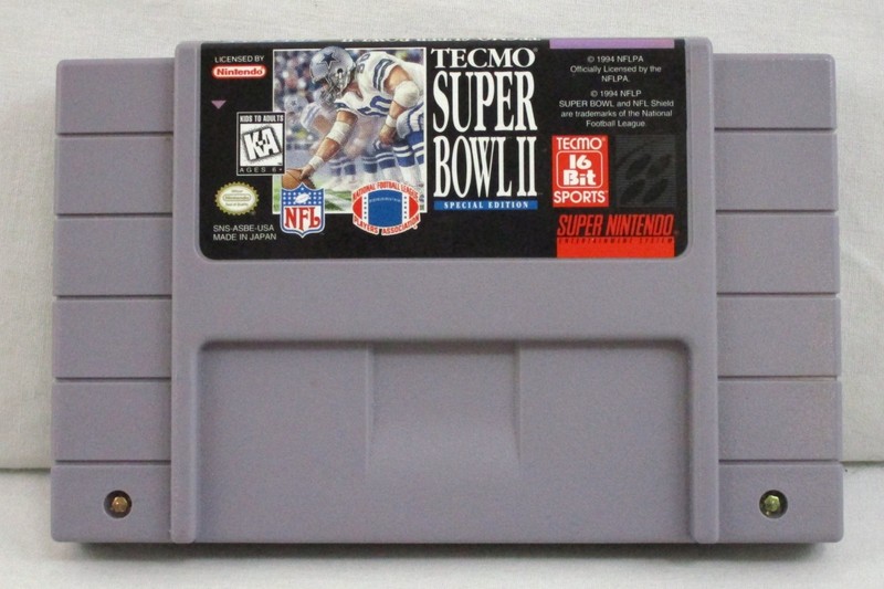 Tecmo Super Bowl II Special Edition Nintendo SNES Football Video Game Cart 1995