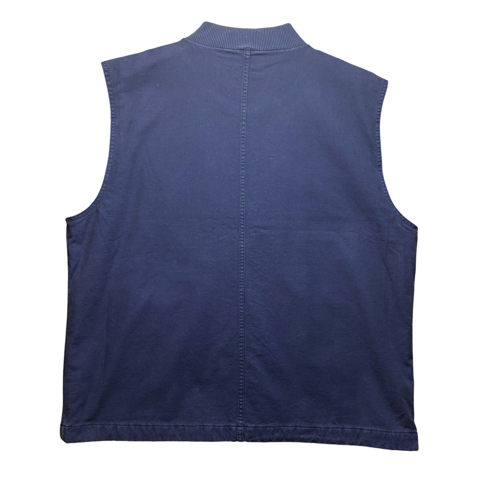Prana Mens XXL Rock Ridge Vest Blue Standard Fit Full Zip Multi Pocket Cotton - second product detail image