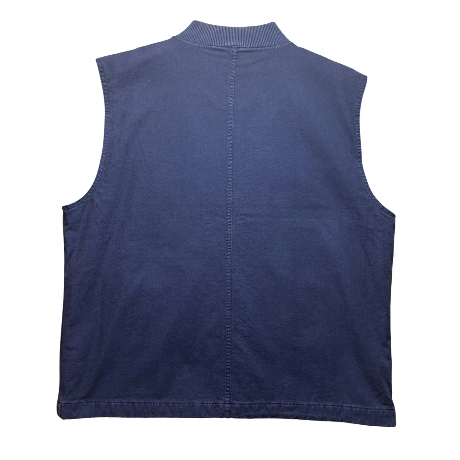 Prana Mens XXL Rock Ridge Vest Blue Standard Fit Full Zip Multi Pocket Cotton - product detail image 2