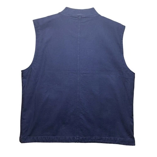 Prana Mens XXL Rock Ridge Vest Blue Standard Fit Full Zip Multi Pocket Cotton image 2