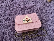Mini Fashion Purse For Kids Pink With Gold Handle
