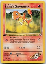 Blaine's Charmander 61/132 1st Edition Gym Heroes 2000 Pokemon Card LP-NM