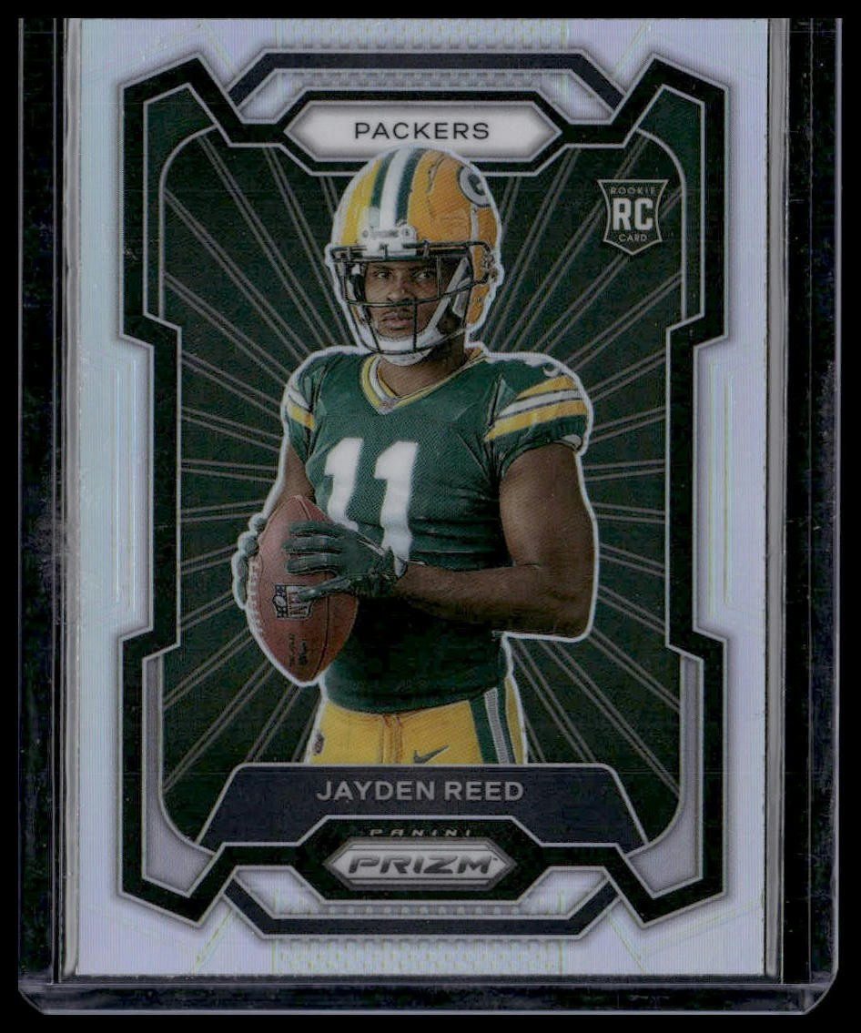 2023 Panini Prizm #332 Jayden Reed Rookie Variations Prizm Silver