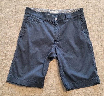 Brax Bari Shorts Mens 34 Blue Regular Fit Stretch Flat Front 