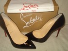 100% AUTH NEW WOMEN LOUBOUTIN PIGALLE FOLLIES BLACK PATENT 100 PUMPS/HEEL US 9.5 — photo 5