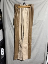 Fashion Nova Still Into Me Faux Leather Pants 33 Size M Camel Combo CP5718BFN
