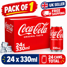 Coca-Cola Original Taste Soft Drink Cans, 24 x 330 mL