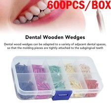 600Pcs/Box Dental Wood Wedges Wooden Disposable Material for Teeth Restoration