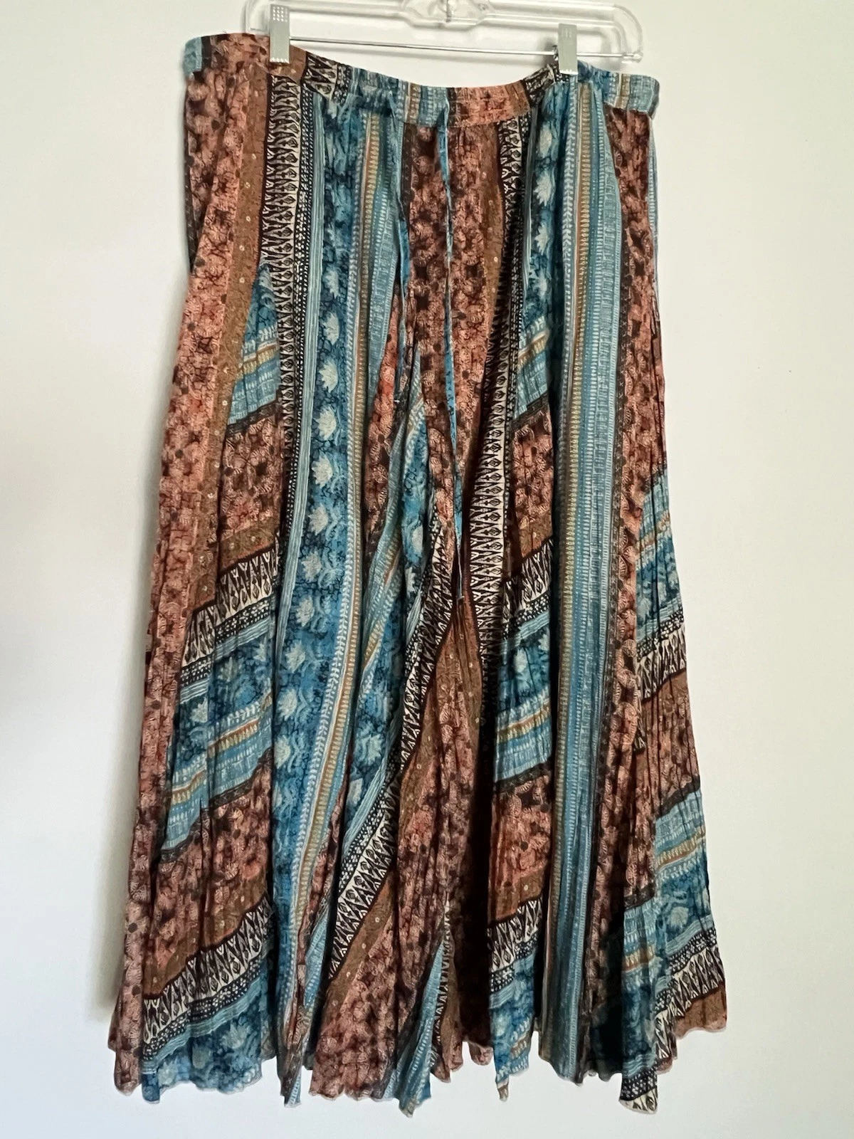 Patchwork Boho Size XL Mixed Print Broomstick Maxi Skirt Lined Festival Cotton
Opens in a new window
