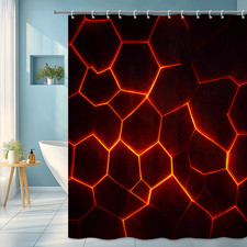 Hexagon Pattern Shower Curtain - Modern Design for Home Decor