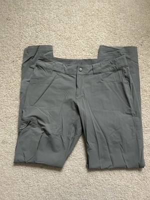 Eastern Mountain Sports Pants Womens 2R Gray Roll Up Cargo Outdoor Nylon Stretch