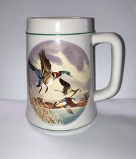 Vintage Beer Tankard Mallard Duck motif 5.5 in. H