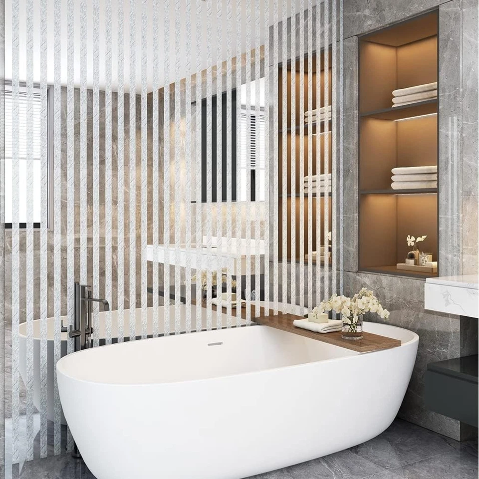 Elegante azulejo de mosaico de espejo de meteorito plateado - 5 hojas, diseño a prueba de calor y humedad Foto 4 de 4