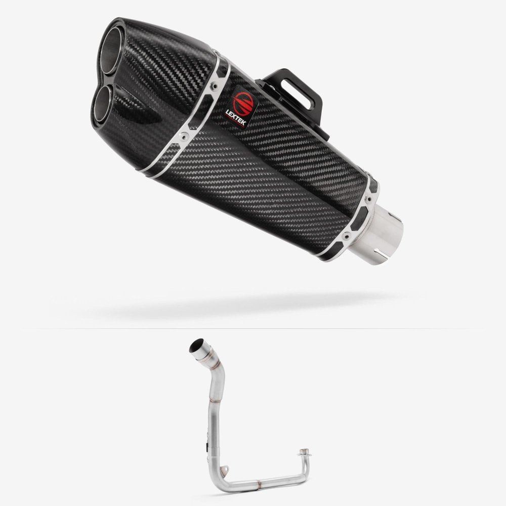 Lextek XP13C Exhaust System 210mm Single Underseat for Honda MSX Grom 125 13-16