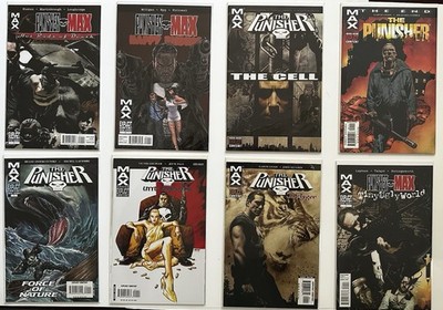 Punisher MAX Lot of 8 One-Shots The Cell Tyger The End Hot Rods Happy Ending, NM