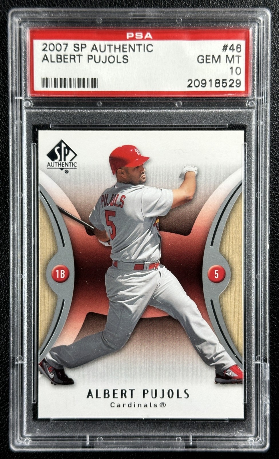 ALBERT PUJOLS PSA 10 2007 SP AUTHENTIC #46 CARDINALS 8529