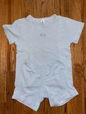 PETIT BATEAU Loungewear Pajamas Boys Blue Striped Size 8 ans