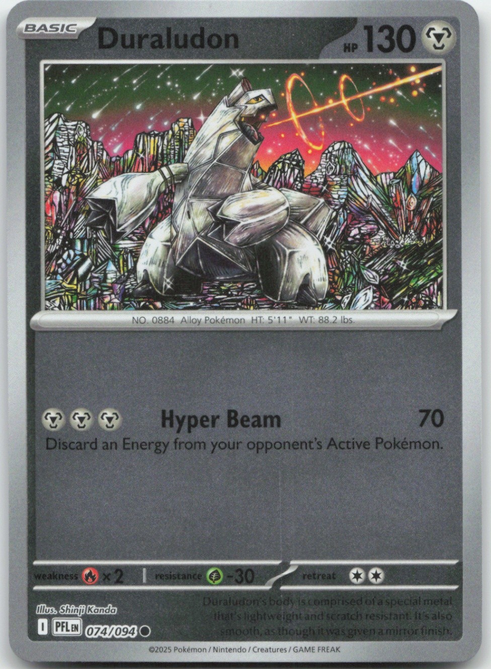 Duraludon 074/094 Reverse Holo ME02: Phantasmal Flames Pokemon Card NM