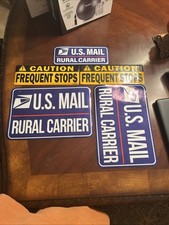 U.S. Mail Delivery Driver Magnetic Signs Frequent Stops 5 In All