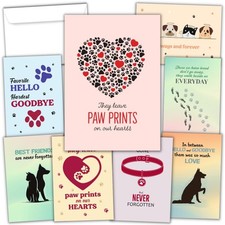 Hat Acrobat 24 Pet Sympathy Cards for Dogs, Cats with Envelopes - Pet Sympath...