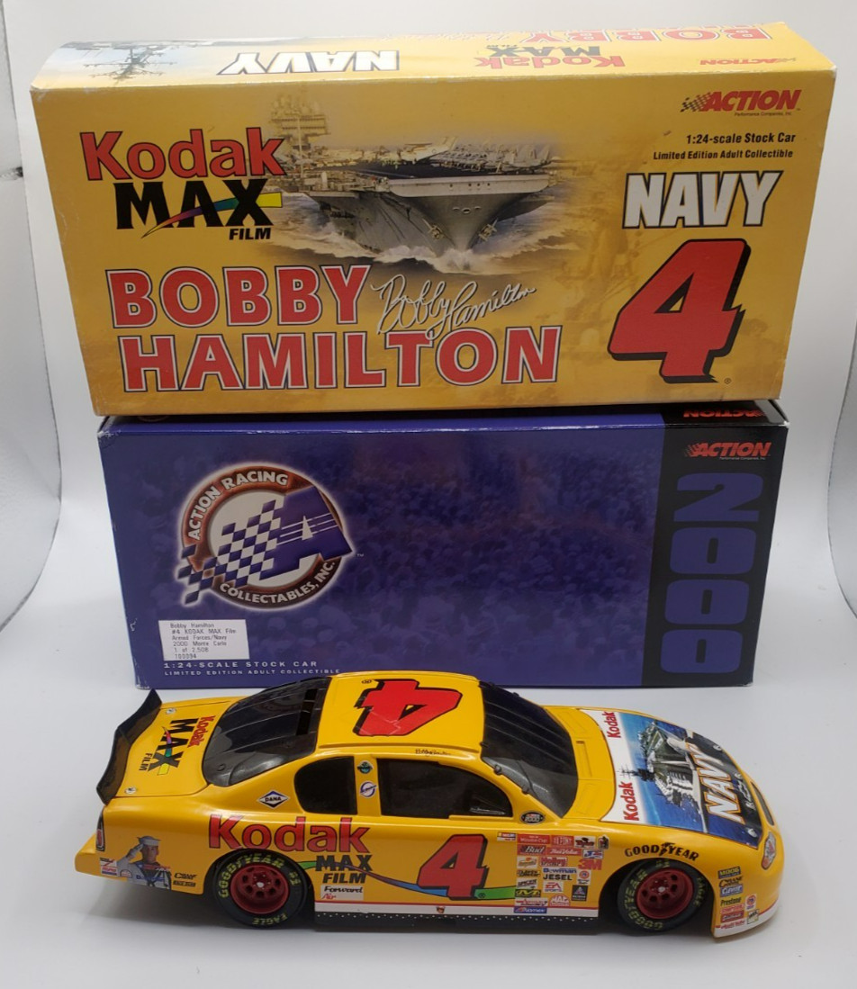 Bobby Hamilton #4 Kodak Max Film Navy 2000 Monte Carlo 1/24 Stock Car Action