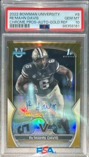 2022 Bowman University Chrome Ray Davis Auto Gold Refractor/50 PSA 10