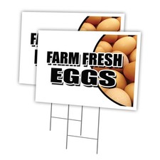 Farm Fresh Eggs Multi-Pack of Yard Signs  Stake plastic coroplast window
