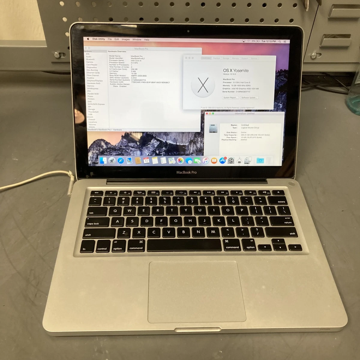 Apple MacBook Pro Intel HD Graphics 4000 500GB Hard Drive Laptops