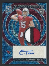 2023 Spectra Aspiring Neon Blue Clayton Tune RPA RC 3-Color Patch AUTO 33/50