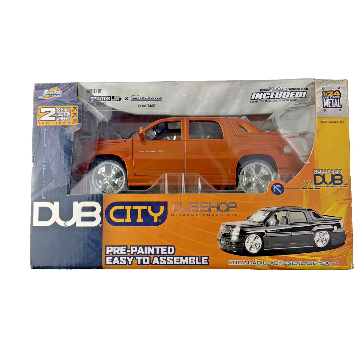 JADA DUBSHOP 2002 CADILLAC ESCALADE EXT COPPER 1:24 Diecast KIT