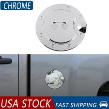 Chrome Gas Cap Door Fuel Tank Cover Trim For Silverado Sierra 07-13 Accessories
