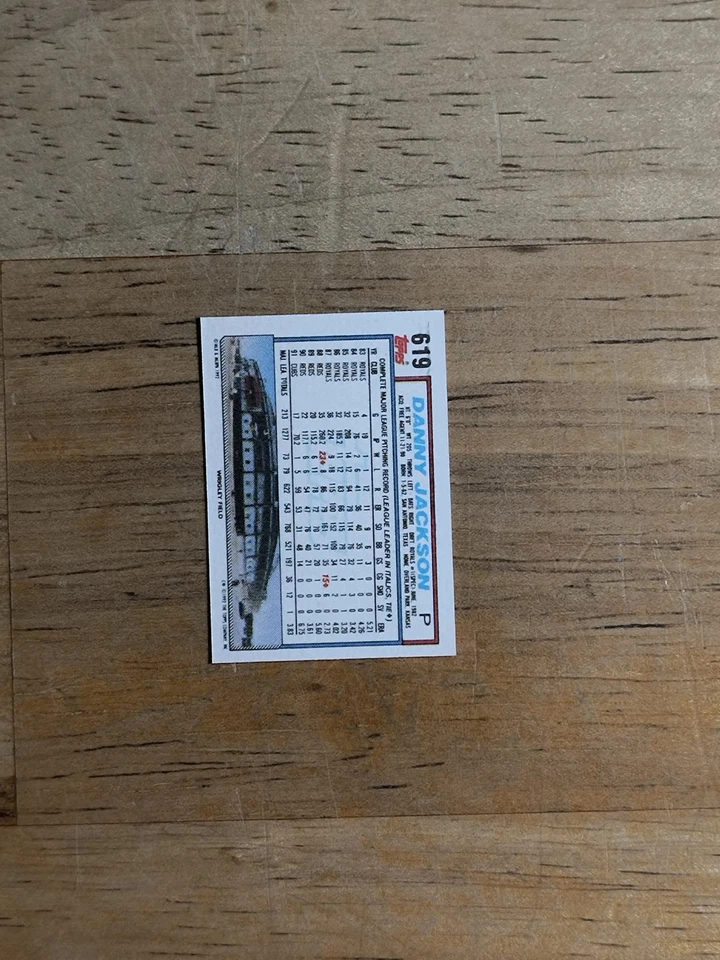 1992 Topps Micro #619 Danny Jackson - Image 2 of 2