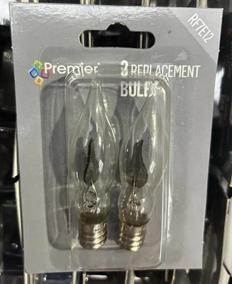 PREMIER Replacement Flickering Candle Light Bulbs Screw In - RF7E12 1.5W Pack of 4 Bulbs