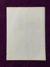 Vintage Digital Computer Art  Ink Plotter Drawing by Robert Mallary Signed