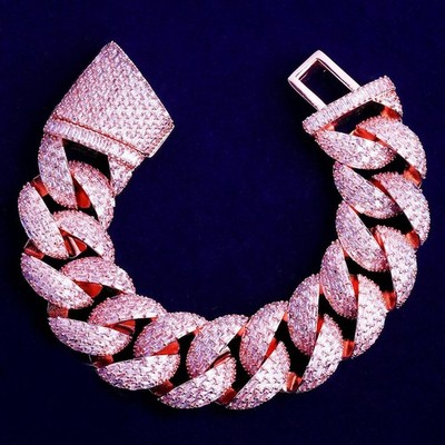 Baguette Street | VVS Diamond CZ Hip Hop Iced Designer Cuban Link 25MM Bracelets