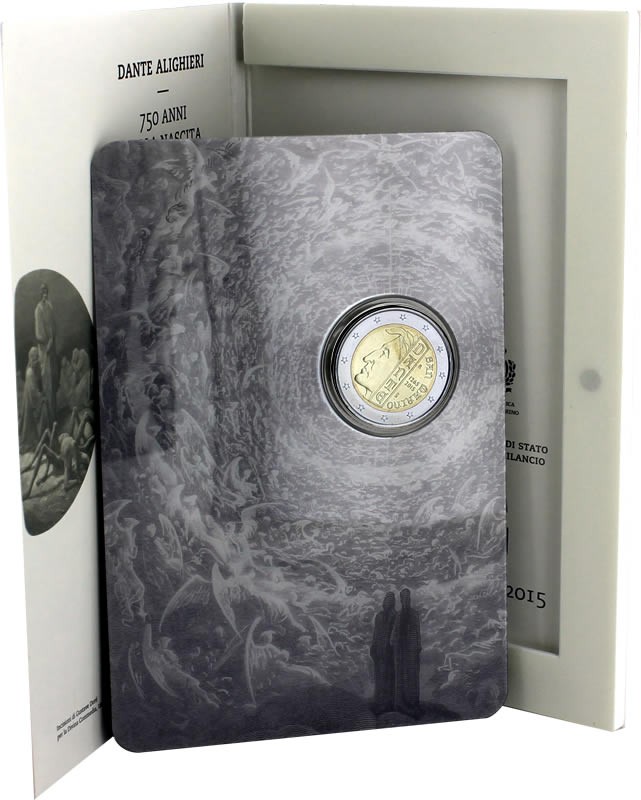 Saint-Marin 2 Euros Commémo. 2015 - Dante Alighieri