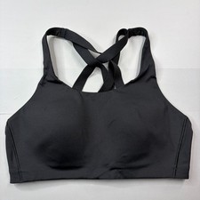 Lululemon Energy Bra High Support 36C Black Sports Bra Adjustable Crossback