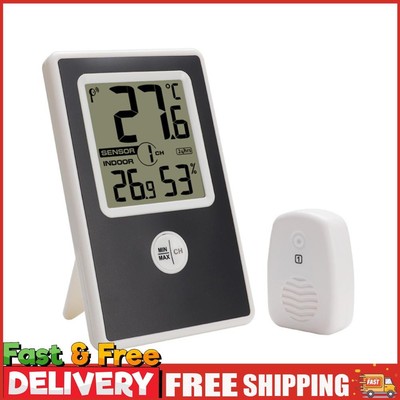 Digitales Wandthermometer Innen Außen Temperatur Luftfeuchtigkeit Messgerät ~