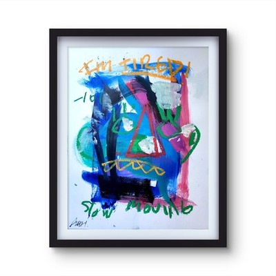 Aleph Original Abstract Expressionism Painting 14x11 Gallery Paper Wall Art