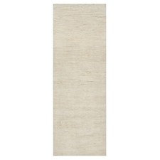4' x 12'1" White Hand Knotted Lori Buft Wool Wide Runner Rug R90777